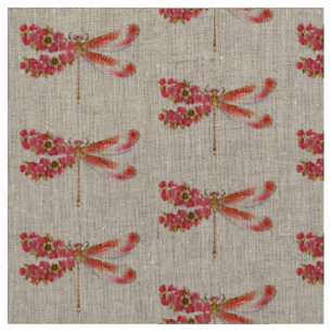 Tela Libélula de flor con sakura de joyería
