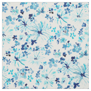 Tela LIBERE PARA SER acuarela azul floral