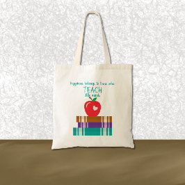 Tela Libros y bolso de tachuela de maestro de manzana r