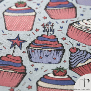 Tela Lienzo de Cupcake del 4 de Julio