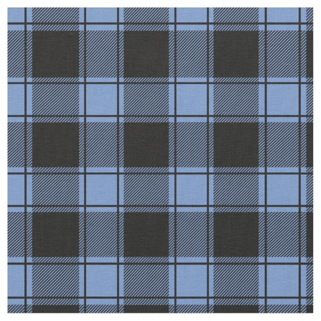 Tela Light Blue & Black Buffalo Plaid (De cerca)