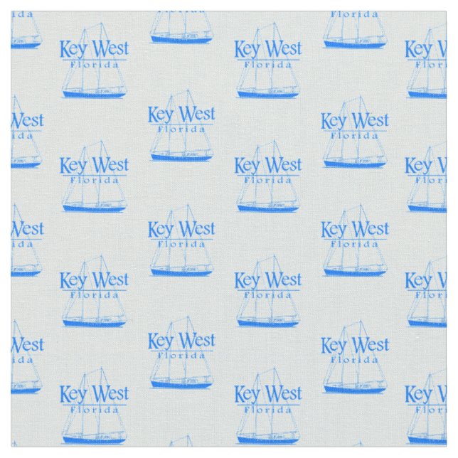 Tela Light Blue Key West Florida Nautical Sailboat (De cerca)