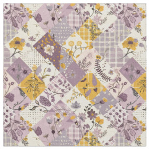 Tela Lila Amarillo Pastel Parche Vintage Cottagecore