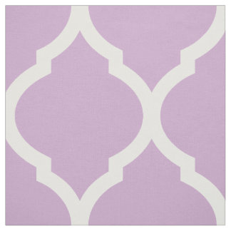 Tela Lilac Purple Marruecos Quatrefoil a gran escala