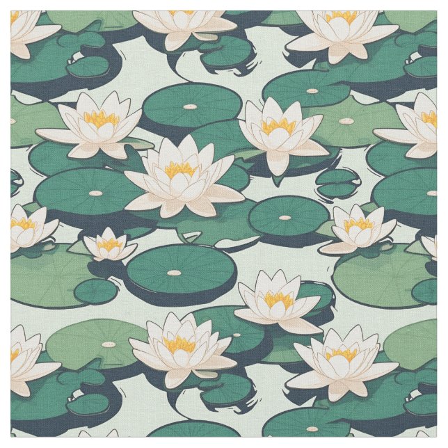Tela Lily Pads (De cerca)