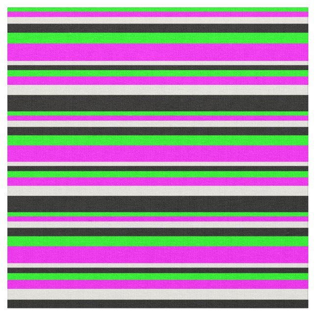 Tela Lime, Fuchsia, Beige y Colores Negros (De cerca)