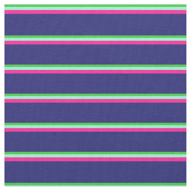 Tela Lime Green, Aquamarine, Deep Pink & Midnight Blue (De cerca)