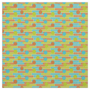 Tela Lime Green, Cinnamon Brown, Turquesa Rectángulos