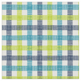 Tela Lime Green, Naval y Turquesa Blue Plaid