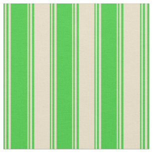 Tela Lime Green & Tan Pattern of Stripes