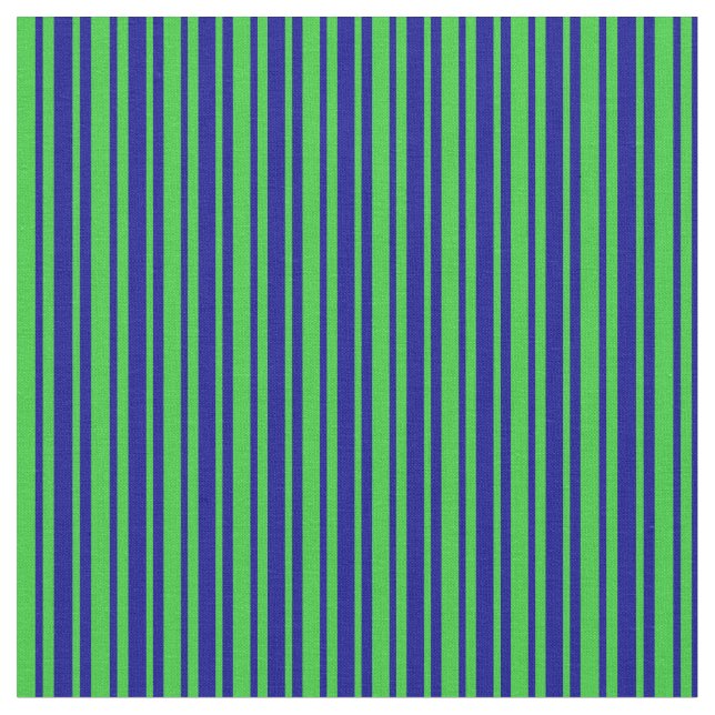 Tela Lime Green y Dark Blue Lin/Stried Pattern (De cerca)