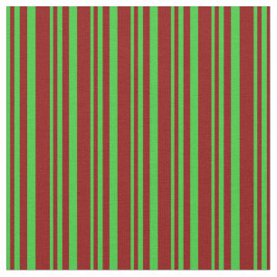 Tela Lime Green y Dark Red Lin/Stried Pattern