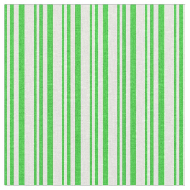 Tela Lime Green y Mint Cream Lines (De cerca)