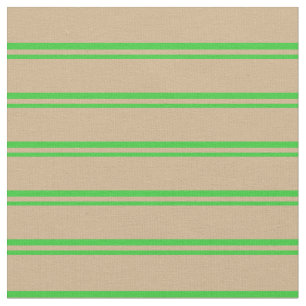 Tela Lime Green y Tan Lined/Stried Pattern
