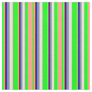 Tela Lime, Salmón claro, Azul oscuro, Gris pizarra y Bi