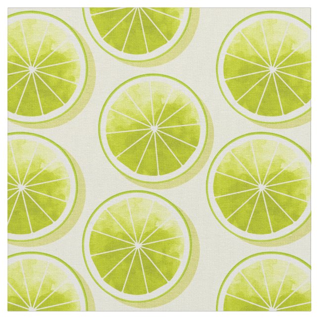 Tela Lime Slices en amarillo claro (De cerca)