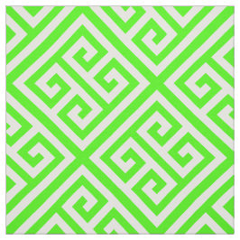 Tela Lime Verde Blanco Med Griego Diag T Patrón #1
