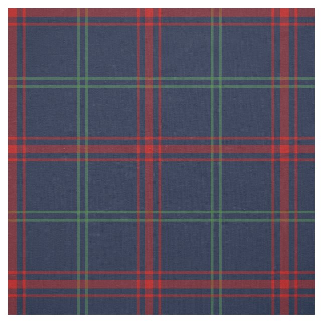 Tela Linch Tartan Pattern Navy Blue Irish Plaid (Retal)