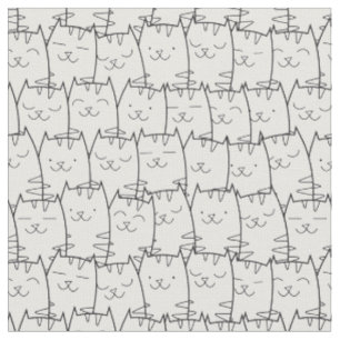 Tela linda 2 de los gatos del dibujo animado