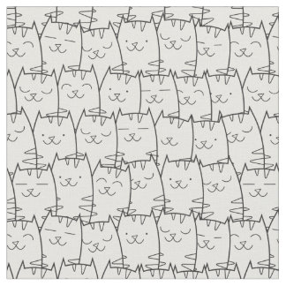 Tela linda 2 de los gatos del dibujo animado