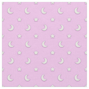 Tela Lindo Lavanda Rosa y Blanco Estrellas y Lunas
