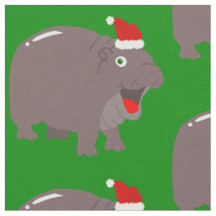 Tela lindos navidades de santa hippo hippotamo