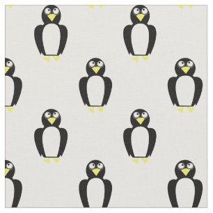 Tela Lindos Pingüinos Bebés Niños Guardería Blanco