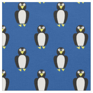 Tela Lindos Pingüinos Habitación Infantil Azul