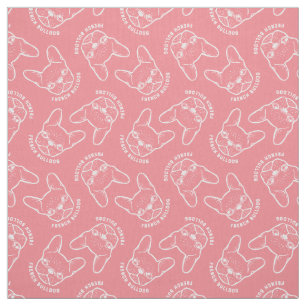 Tela Línea arte del bulldog francés