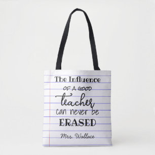 Tela Línea bolso de papel del profesor de la influenci