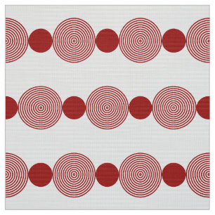 Tela Línea de círculo geométrico rojo y blanco