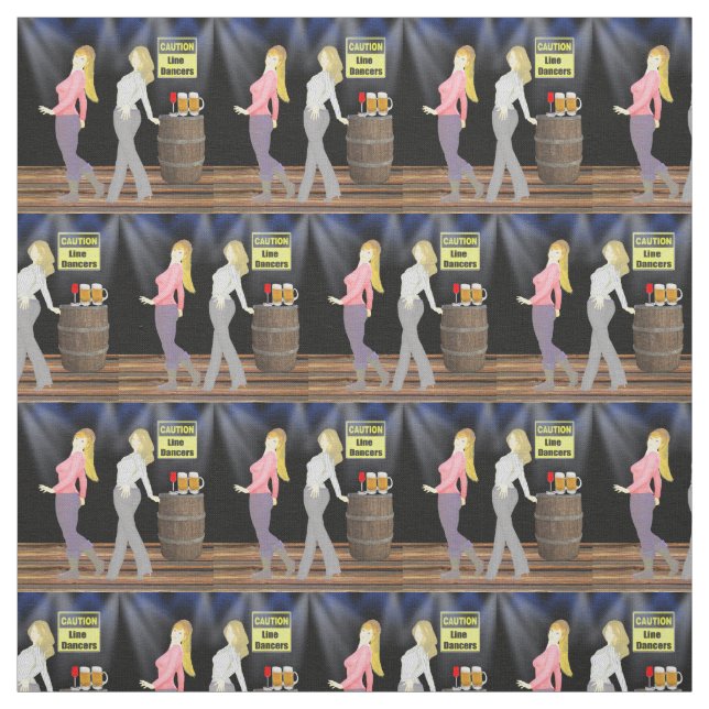 Tela Línea mujeres del baile con el Rótulo 2,4" de la (Retal)