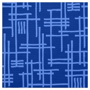 Tela Líneas abstractas 120923 - Azul bebé sobre azul ma