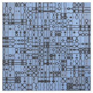 Tela Líneas abstractas negras y azules