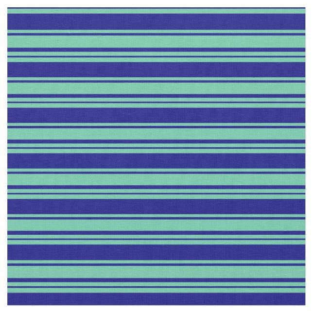 Tela Líneas acuarinas y azules (De cerca)