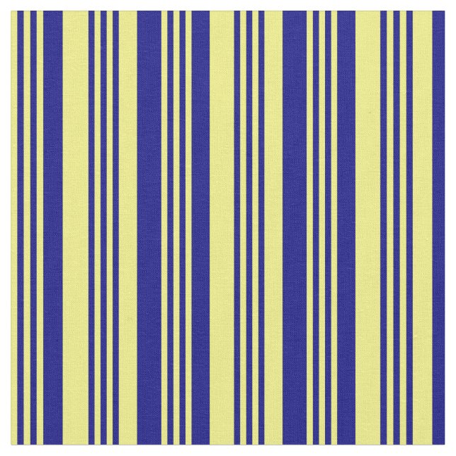 Tela Líneas amarillas y azules (De cerca)