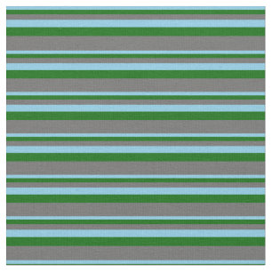 Tela Líneas azul cielo, verde oscuro y gris oscuro