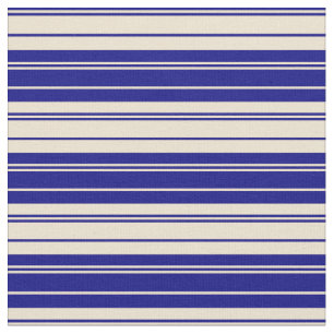 Tela Líneas azul y beige