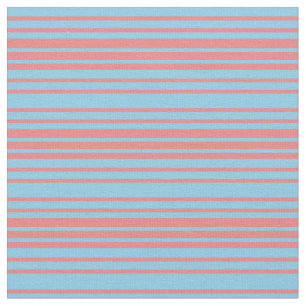 Tela Líneas de color azul cielo y coral claro