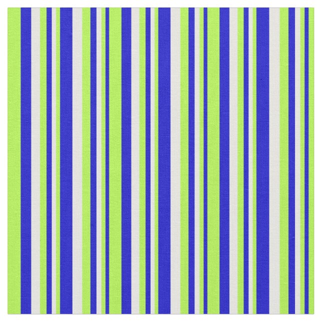 Tela Líneas de color azul, verde claro y blanco (De cerca)