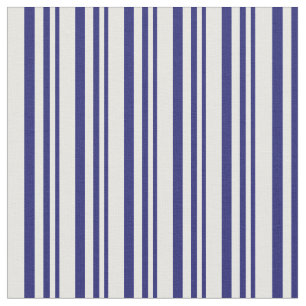 Tela Líneas de color azul y crema de menta de medianoch