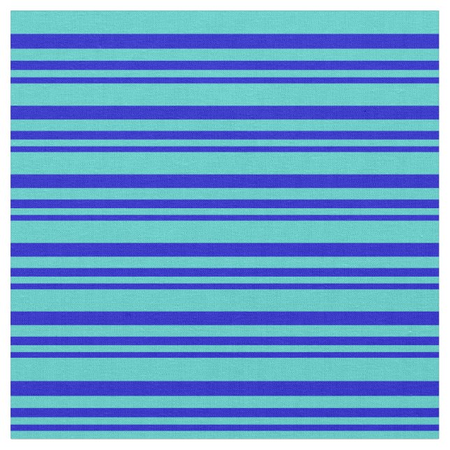 Tela Líneas de color azul y turquesa (De cerca)