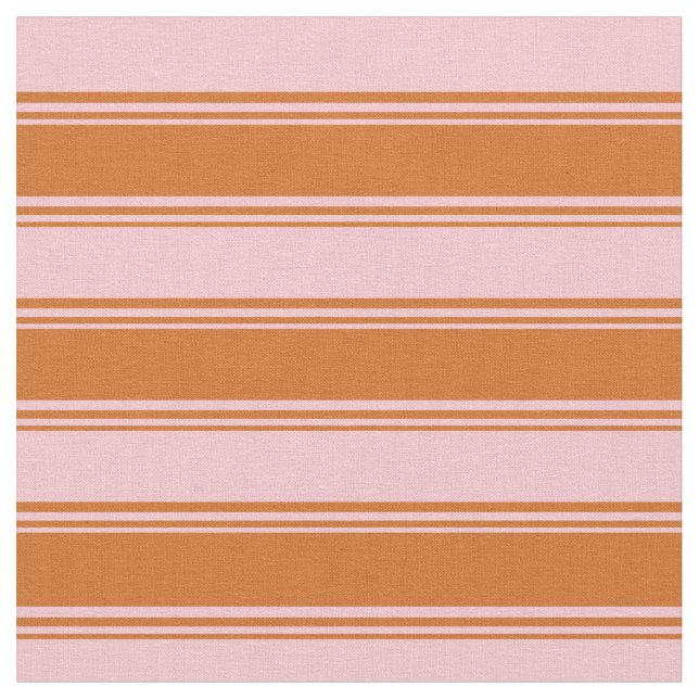 Tela Líneas de color chocolate y rosa (De cerca)