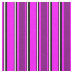 Tela Líneas de color fucsia, púrpura, cian claro y negr