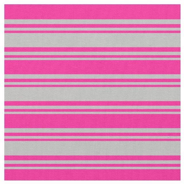 Tela Líneas de color gris y rosa profundo (De cerca)