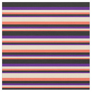 Tela Líneas de color rojo, blanco, índigo y negro