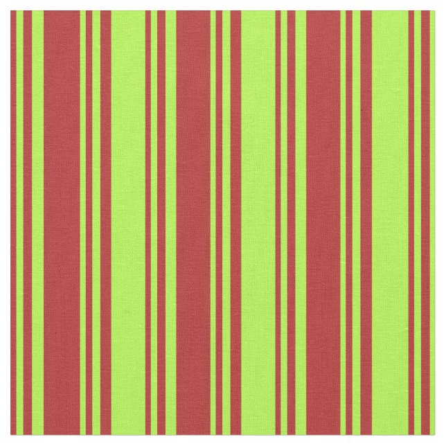 Tela Líneas de color rojo y verde claro (De cerca)