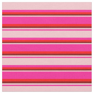 Tela Líneas de color rosa, rosa, marrón y rojo profundo