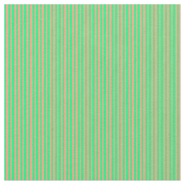 Tela Líneas de color salmón verde y claro (De cerca)