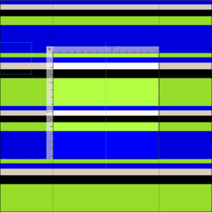 Tela Líneas de color verde claro, azul, beige y negro
